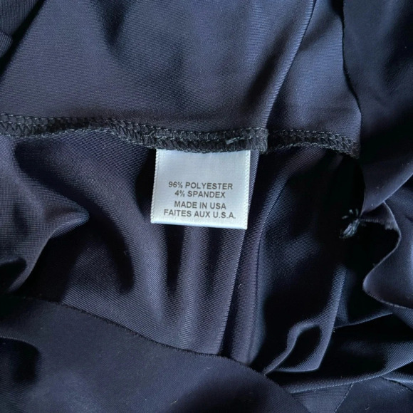 MISA Los Angeles Domino Dress Draped Ruched Knee Length Navy Size XS Cocktail - Picture 8 of 8